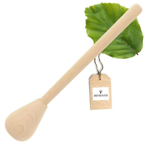 HOFMEISTER® Drevená miešacia tyčinka 32 cm – Bukový drevený mlynček na miesenie, pyré a miešanie cesta