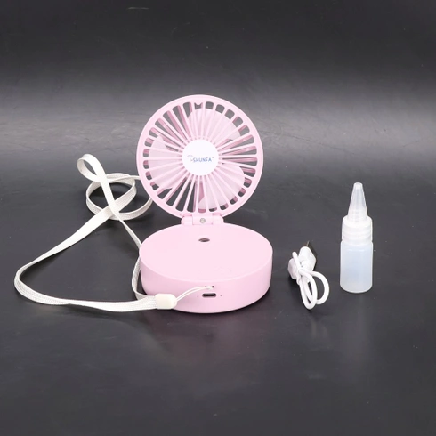 Ruční ventilátor s chladivou mlhou, přenosný mini ventilátor s USB dobíjecím kabelem, 5 rychlostí,