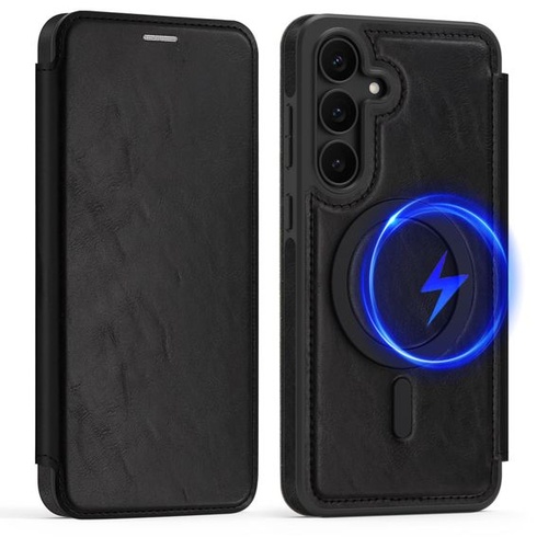 Púzdro na telefón pre Samsung Galaxy S25 FE, kožené púzdro vyrobené v Nemecku, magnetický slot a