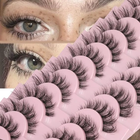 Riasy Lashes Manga s priehľadným pásikom 15 mm 10 párov rias mačacie oko, prirodzený vzhľad, umelé riasy,