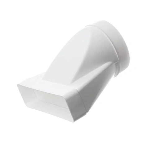 Ø 125 mm – 220 x 55 mm Adaptér pre okrúhle na obdĺžnikové rúrky – PVC Ø 125 mm-220x55 mm Dlhý