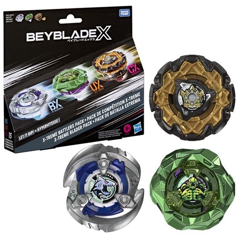 Súprava Hasbro Beyblade X X-Treme Battlers obsahuje 3 herné hračky Takara Tomy Beyblade X Battling