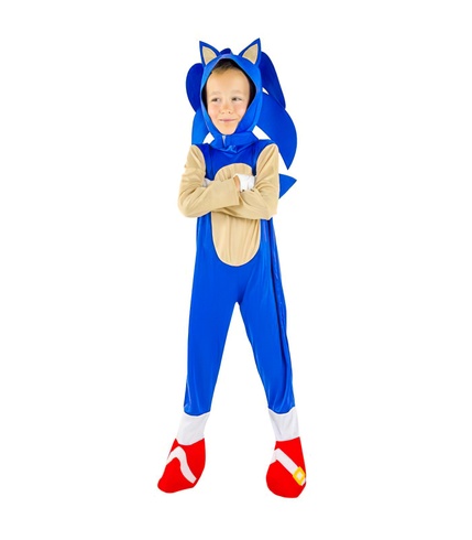 Detský kostým Sonic s maskou a rukavicami 128-134 L