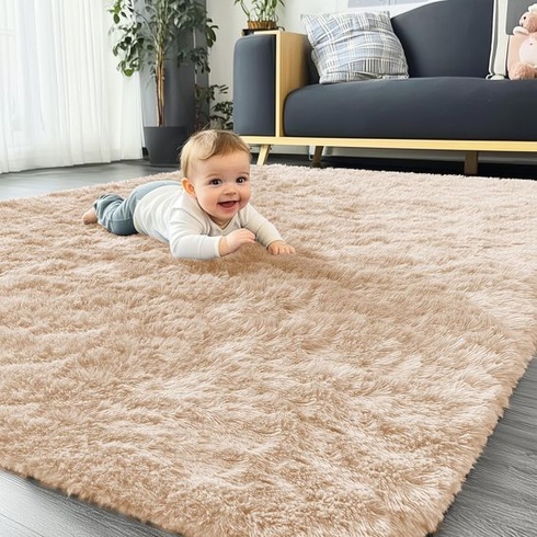 Koberec Homaxy vysoký vlas 120×160cm - khaki