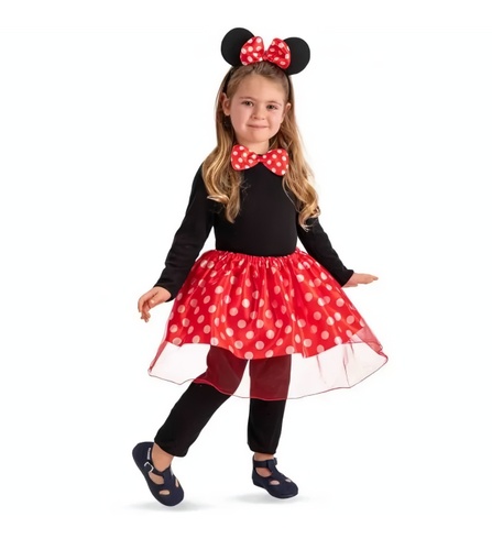 Detský kostým Myška Minnie s motýlikom 3v1