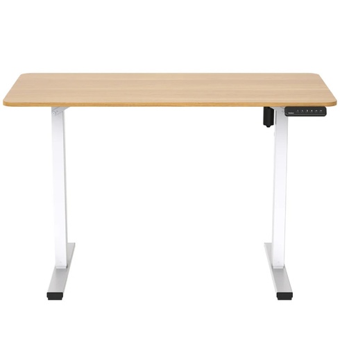 Výškovo nastaviteľný stôl FQ2M-1260-EUV2, 120 x 60 cm, javor/biely - A
