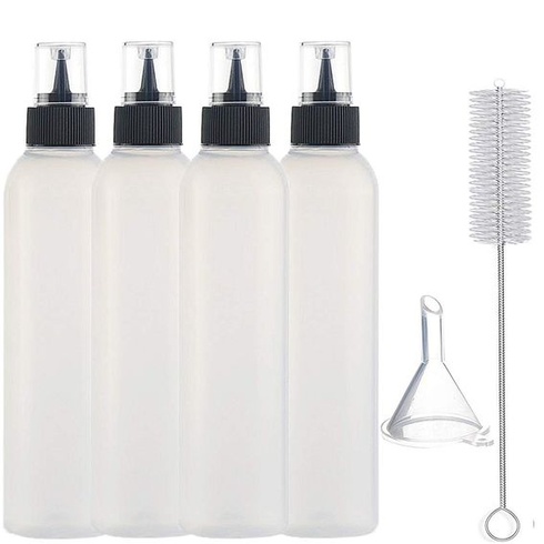 Plastové fľaštičky na sušienky, 4 kusy, každá s objemom 120 ml; fľaštičky na líčenie sušienok, farbenie,