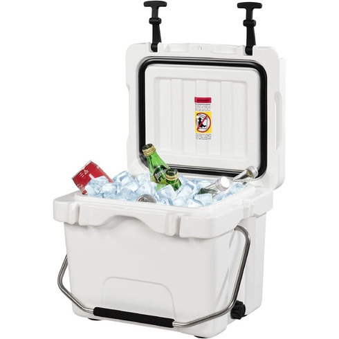 Chladiaci box s držadlom a 2 držiaky na kelímky DO-OP70036WH-CA, 15 l, biely - A