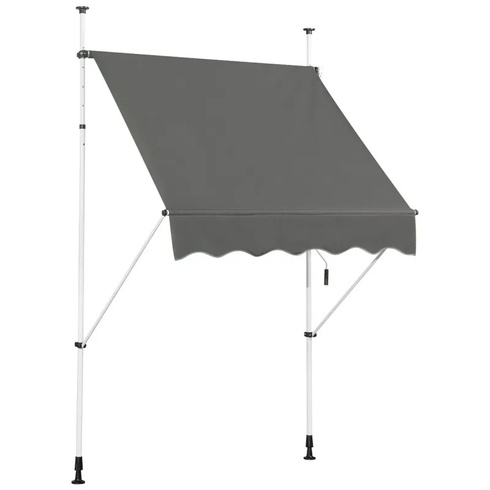 Sťahovacia markíza s kľukou OP70318GR, 150 x 120 cm, sivá - A