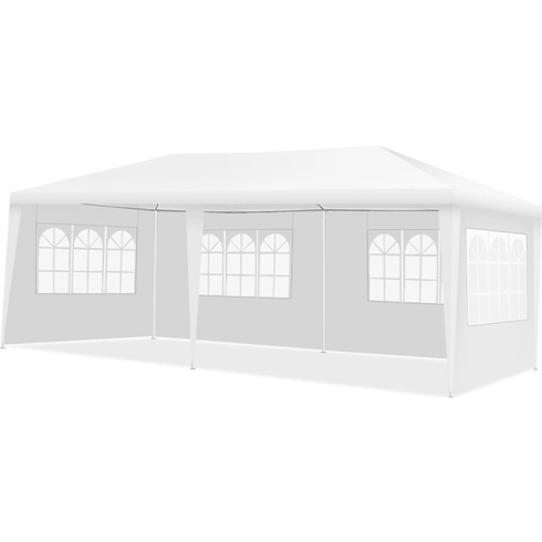 Záhradný pavilón s odnímateľnými bočnicami OP3925WH, 6 x 3 x 2,5 m, biela - A