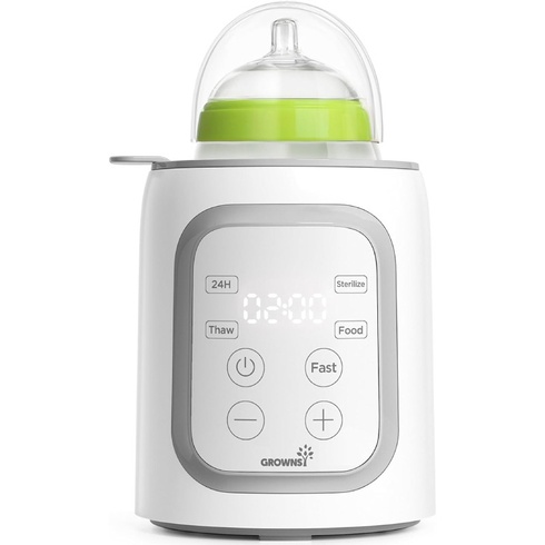 Ohrievač detských fliaš 10v1 so sterilizáciou, LCD, 24h udržanie tepla, šedý - A
