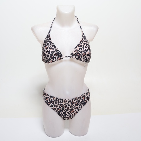GORGLITTER Dámsky trojuholníkový set bikín s leopardím potlačou, vysokým pásom, sexy brazílskej