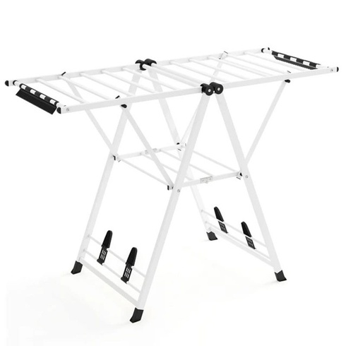 Skladací vešiak na oblečenie JZ10329WH, nosnosť 40 kg, biely - A