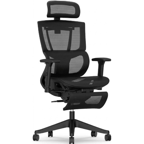 Ergonomická kancelárska stolička C7BB-M2, nosnosť 136 kg, čierna - A