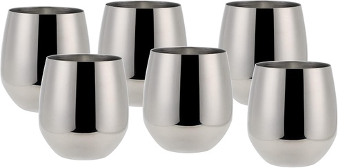 Súprava pohárov Echtwerk na víno nerez 500ml 6x