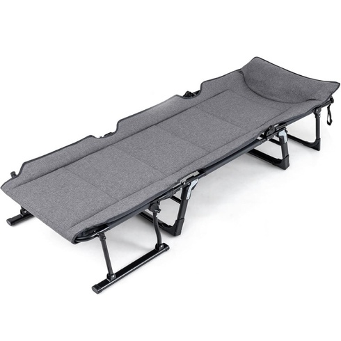Skladacie kempingové lehátko NP12625GR, 3v1, nosnosť 200 kg, šedo/čierny - A
