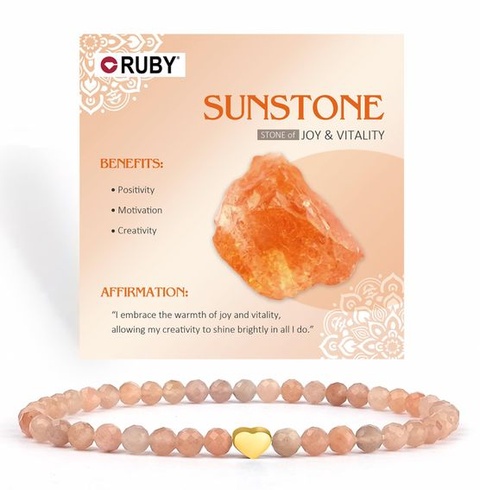 Dámský náramek s korálky RUBY, korálky 4 mm a náramky z nerezové oceli pozlacené 18K zlatem ve