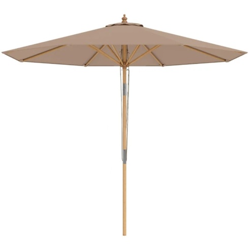 Záhradný slnečník s bambusovým stojanom NP12796CF, 270 cm, hnedý - A