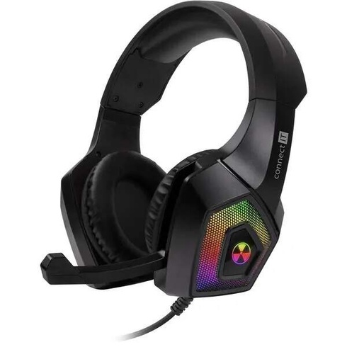 Connect IT Battle RGB Ed. 3 herné slúchadlá s mikrofónom, 2x Jack+USB - čierna