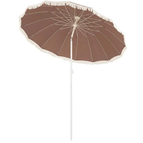 Záhradný slnečník so strapcami NP13322CF, 215 cm, béžový - A