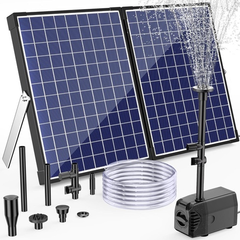 Solárne fontánové čerpadlo DPY055, 1500 l/h, 35 W, výtlak 2,5 m, čierne - A