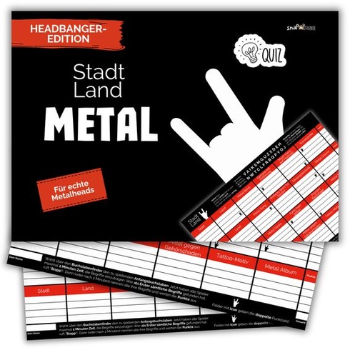City Country River Metal Edition od snaPmee - Hra + Dárek pro fanoušky heavy metalu - Kvíz o
