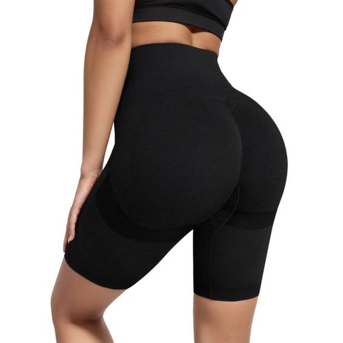 Dámske športové kraťasy Booty Scrunch Butt, bezšvové športové kraťasy, legíny s vysokým pásom na