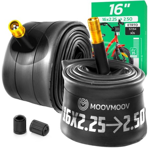 MoovMoov duša na bicykel 16 palcov - Pre plášte 16x2,25, 16x2,40 a 16x2,50 s ETRTO 57-305 až 62-305 -