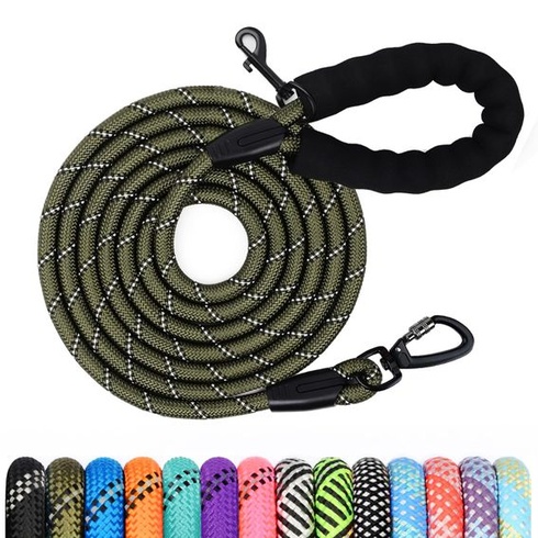 Vodítko pre psov, 1,2 m/1,5 m/2 m/3 m/5 m/10 m/20 m/30 m, s polstrovaným, robustným vodítkom, vhodné