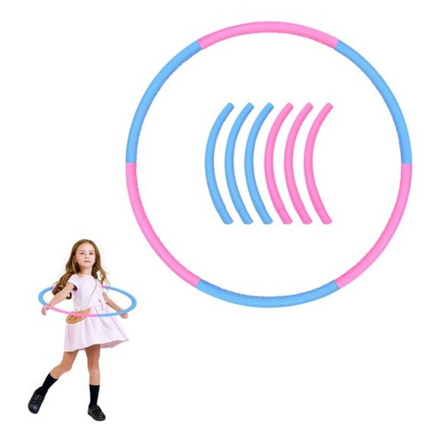 Dětská fitness hula hoop, 6dílná sada hula hoopů, průměr 68 cm, odnímatelná a velikostně