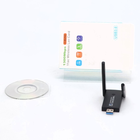 AC1300 USB WLAN modul pre PC, dvojpásmový WLAN adaptér s vysokým ziskom pre PC s anténami s vysokým