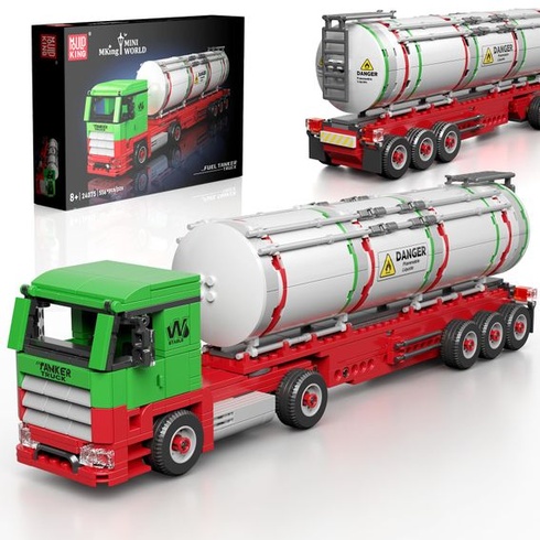 Stavebnice modelu cisternového vozu Mould King 24075, kreativní inženýrská sada propojených