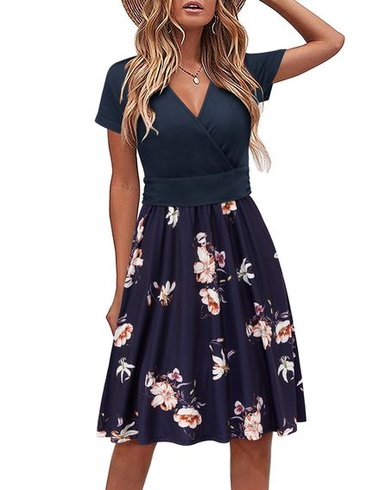 Dámske letné šaty STYLEWORD Floral05 - M