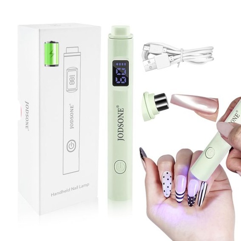 Prenosný mini sušič nechtov JODSONE s magnetom a LCD displejom - praktická UV LED lampa na gélové