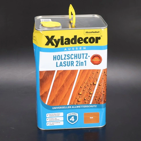 Xyladecor 2v1 moridlo na drevo, univerzálna ochrana do každého počasia - The Classic, teak, 4 l