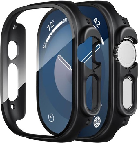 Uluck 2 kusy pevných puzdier s ochranným sklom kompatibilný s Apple Watch Ultra 4 (2026)/Ultra 3