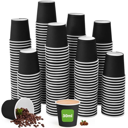 Papierové kelímky Kleemeiero 200 kusov na espresso 30 ml, malé kelímky na kávu 30 ml, papierové