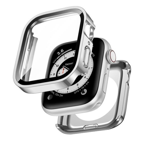 Vodeodolné púzdro 2 v 1 pre Apple Watch Series 9/8/7 45 mm, strieborné