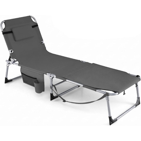 Skladacie ležadlo s otvormi pre tvár a ruky QS44591JUDE, nastaviteľné v 5 polohách, nosnosť 180 kg,