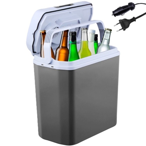 Termoelektrický chladiaci box, s ECO režimom na chladenie a ohrev, 20 L, šedý - B