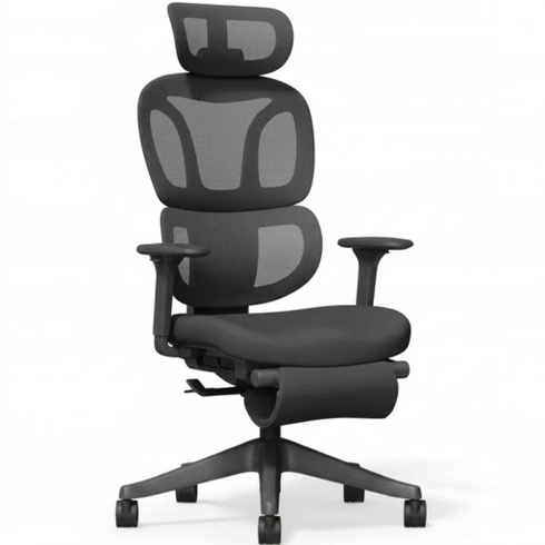 Ergonomická kancelárska stolička BS5BB-M2, nosnosť 136 kg, čierna - B