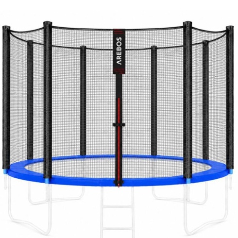 Kryt okraja trampolíny a sieť, 305 cm, 8 tyčí, modro/čierna - B