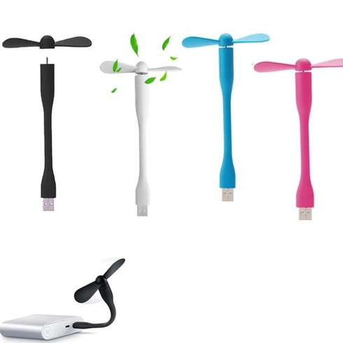 Cerioll 4-balení mini USB ventilátorů, flexibilní USB ventilátor, pro PC, notebook, powerbanku