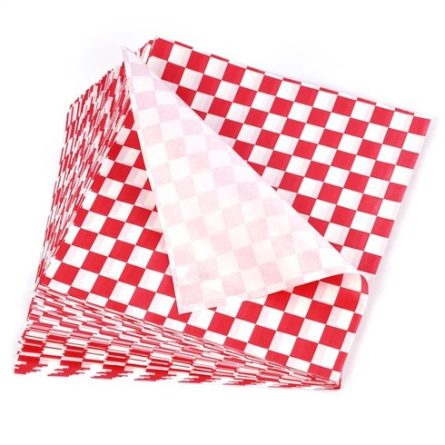 100 listov papiera na pečenie, kockované vložky do košíka Deli Basket