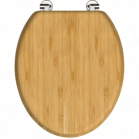 WC sedátko Natural Bamboo, 43,5 x 37 x 5,5 cm, hnedá