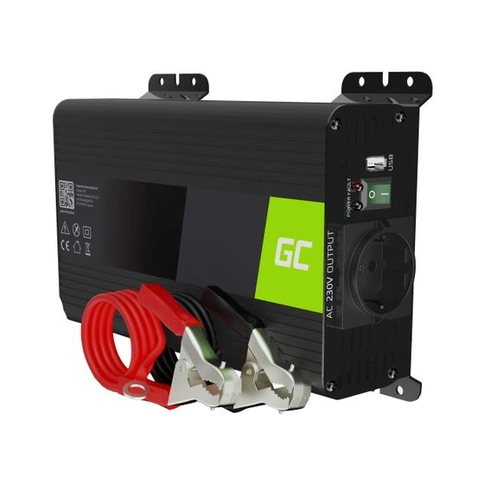 Měnič Green Cell PRO 300W/600W 12V až 230V s čistou sinusovou vlnou pro automobily, měnič s čistou