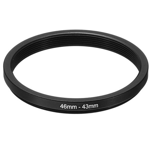 PATIKIL 46mm-43mm kovový redukční kroužek pro objektiv fotoaparátu, adaptér pro filtr