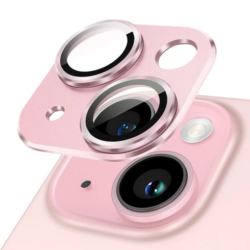 Ochranný kryt JETech pre fotoaparát pre iPhone 15/15 Plus, ružový, 1 kus pre iPhone 15/15 Plus