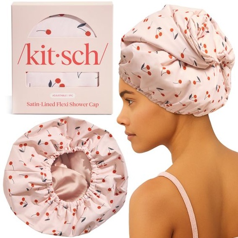 Dámska sprchová čiapka Kitsch Large s čerešňovou potlačou