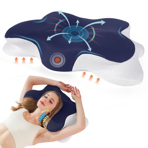 Ergonomický vankúš na krk, vankúš na hlavu, vankúš na úľavu od bolesti krku, vankúš s motýlím
